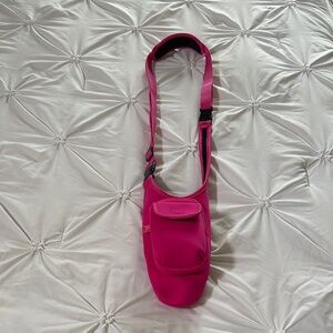 Pink Crossbody Water Bottle Bag